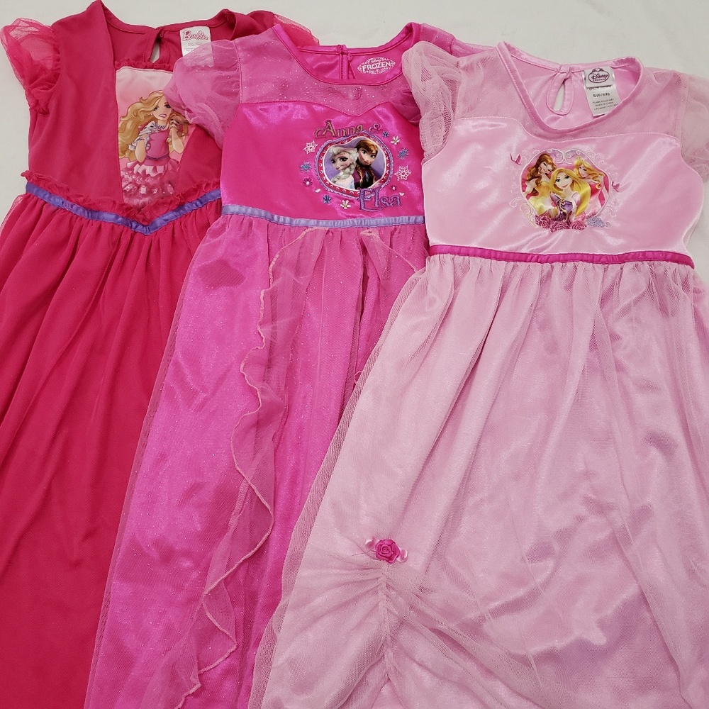 Bundle of 3 Disney Princess Barbie gowns